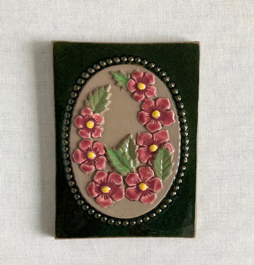 【Jie gantofta】୨୧薔薇の陶板୨୧ピンク Liten keramiktavla – Rosa blommor – JIE Gantoft.. | Köp på