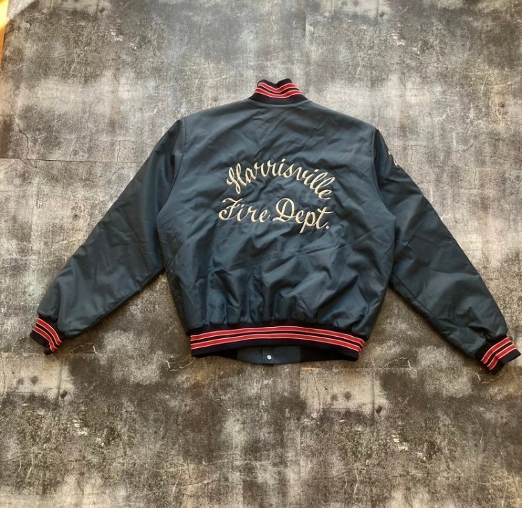 80s 90s vintage varsity fire department jacket Köp på Tradera