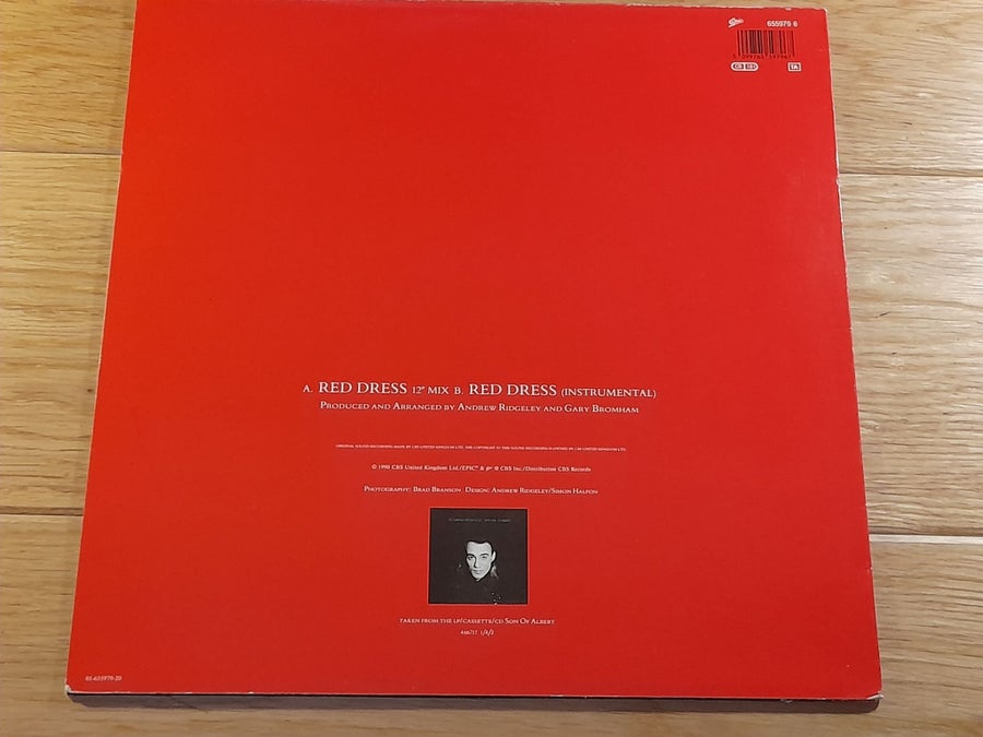 andrew ridgeley red dress Andrew Ridgeley ( Wham) - Red Dress - Black Paper Label - UK 45 + PS