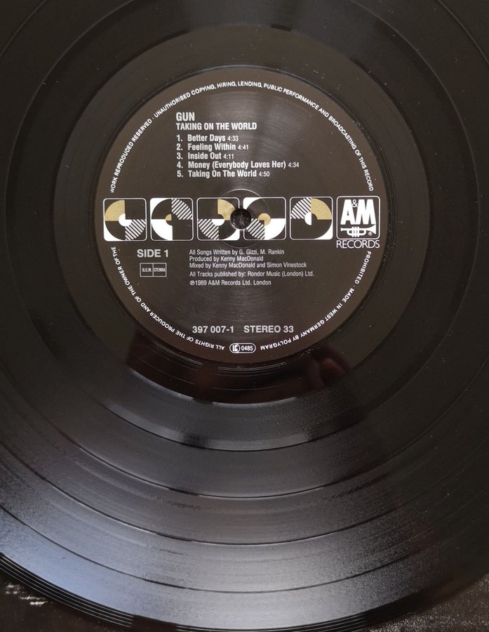 Gun, 1989, Skivan är genomspelad och låter bra,.. | Köp på Tradera ...