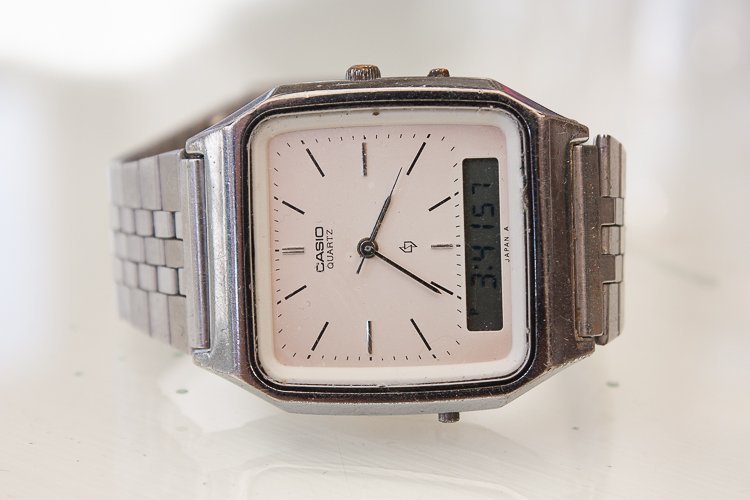 Vintage CASIO AQ-321 qw309 Ana-Digital Watch, original Casio strap -  working | #313407653