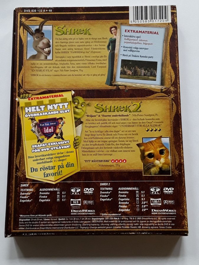 Se produkter som liknar DVD film SHREK på Tradera (628262620)