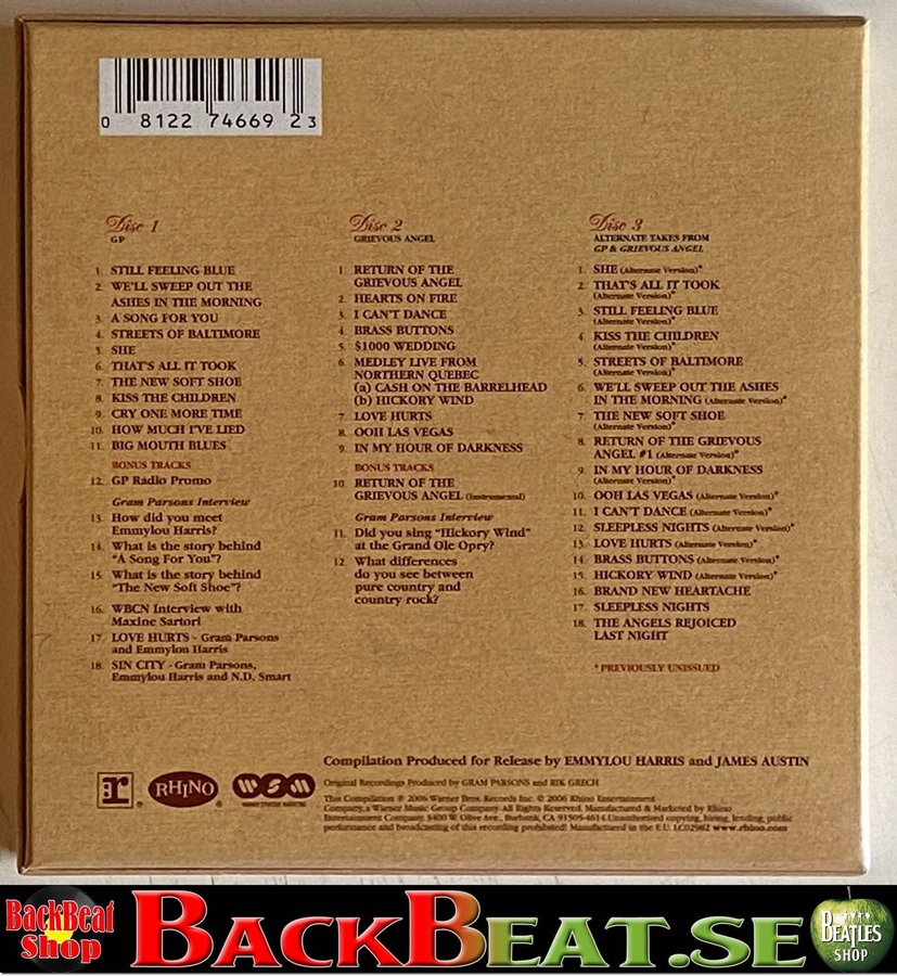 GRAM PARSONS - THE COMPLETE REPRI.. | Köp från backbeat på