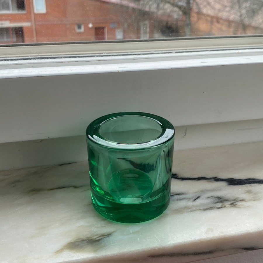 Lime Kivi Votiv Marimekko Candleholder by Heikki Orvola for