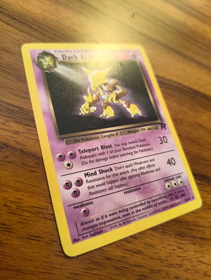 pokemon card 143 203 CGC 9 Dark Alakazam 1/82 Rare Holo Pokémon Team Rocket Unlimited w/ Su –  FNT Collectibles main image 0