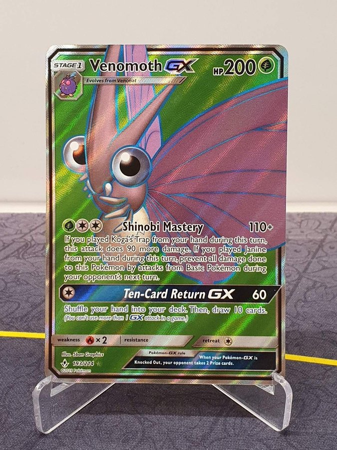 VENOMOTH GX 193/214 Ultra Rare Full Art Unb.. Köp på Tradera