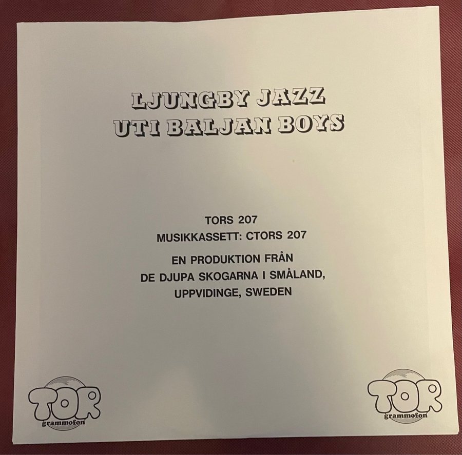 Ljungby Jazz Uti Baljan Boys（１２インチLP） Ljungby Jazz Uti Baljan Boys 12 Inch Lp | eBay