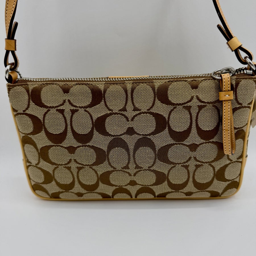Coach Axelväska / COACH Signature Demi Zip Shou.. | Köp på Tradera