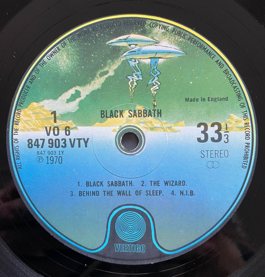 プロフ必読　BLACK SABBATH★Same UK Vertigo Black Sabbath - Same. UK Vertigo Spaceship! TOP.. | Köp på Tradera