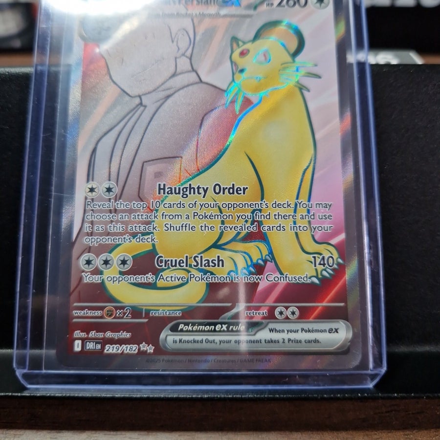 219 182 pokemon card 219/182 Team Rocket's Persian Ex [Colorless] [Colorless]. Pokemon Graded: Team Rocket's Persian