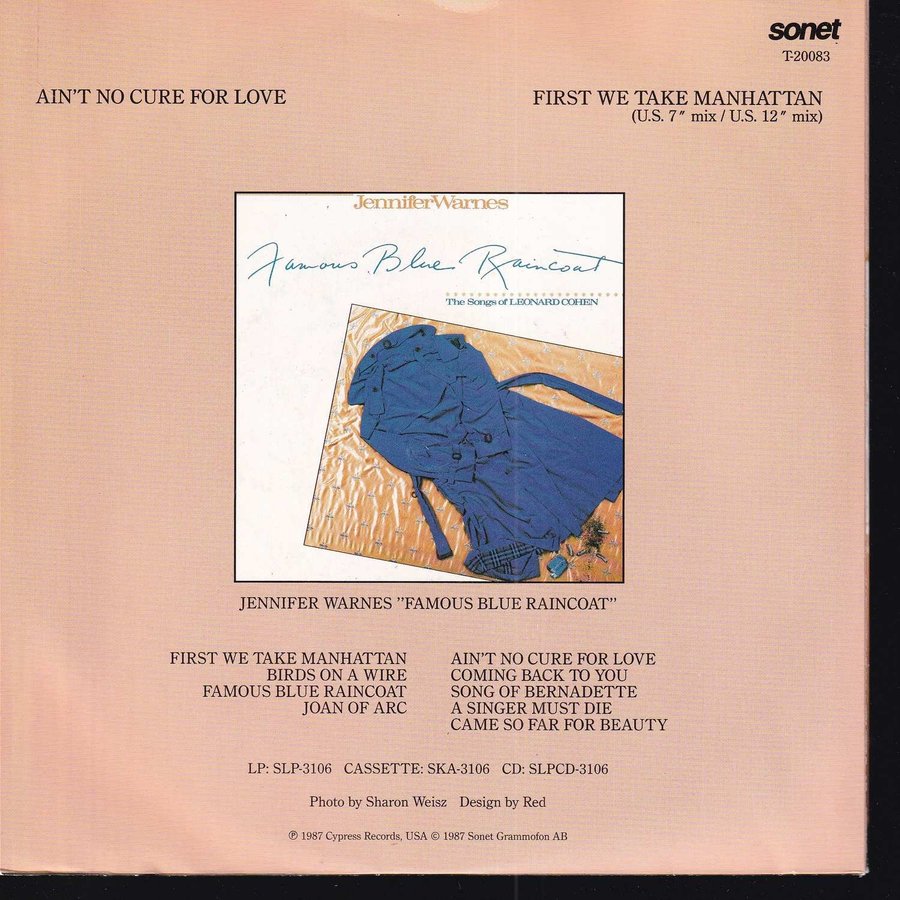 Ain T No Cure For Love übersetzung Jennifer Warnes - Ain't No Cure For Love / Firs.. | Köp på Tradera