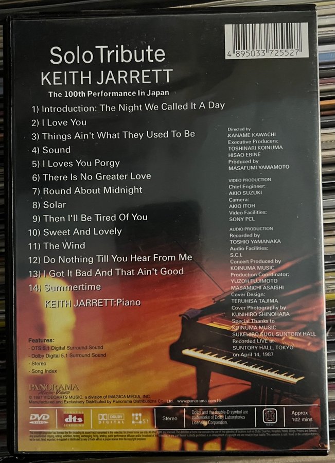 ★【JAZZ DVD】KEITH JARRETT Solo tribute Keith Jarrett – Solo Tribute – DVD (DVD-Video, NTSC), 2005