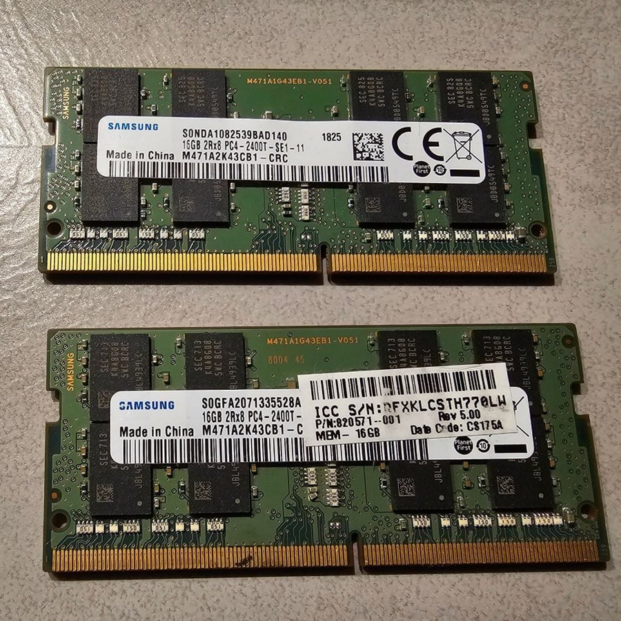 Samsung 32GB (2x16GB) DDR4 2400MHz SODIMM (PC4-.. | Köp på Tradera