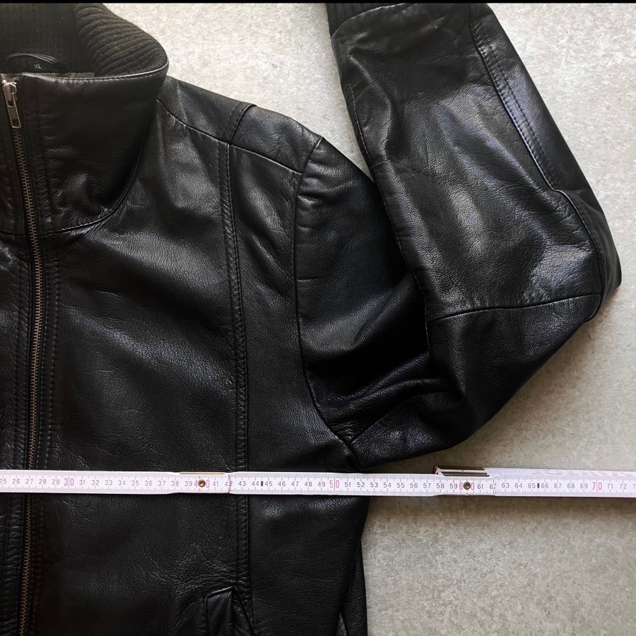 Rock 'N blue vintage 00s y2k leather jacket siz.. | Köp på Tradera