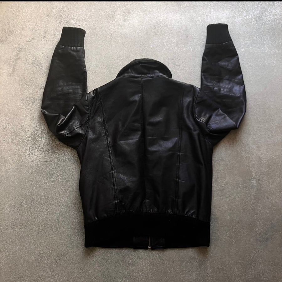 Rock 'N blue vintage 00s y2k leather jacket siz.. | Köp på Tradera