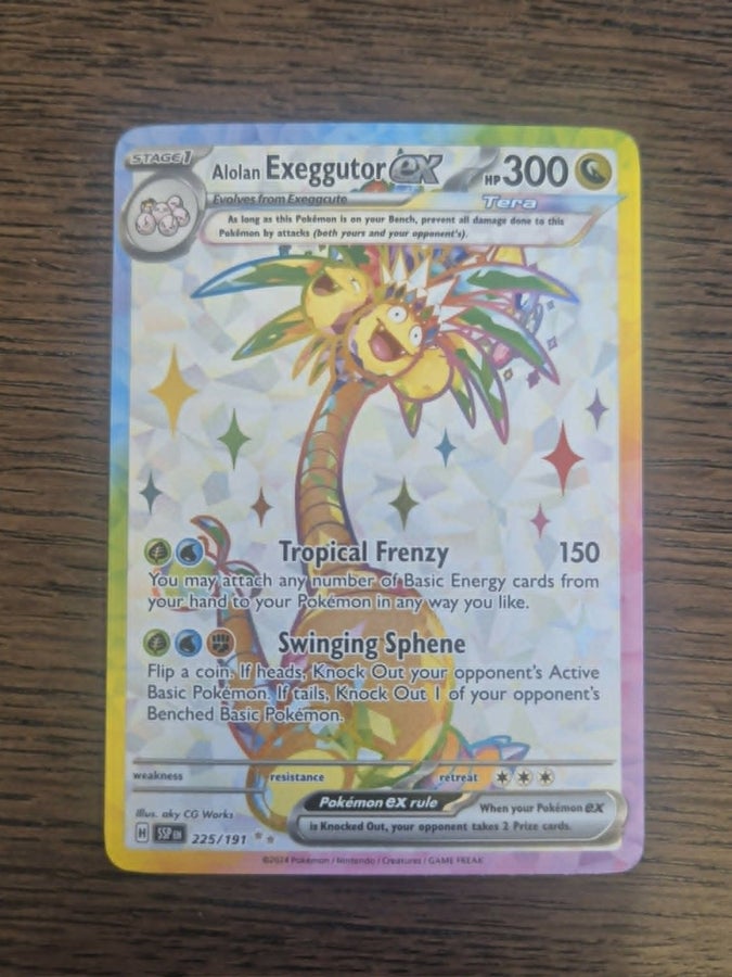 225 191 pokemon card - Alolan Exeggutor ex 225/191 If heads Alolan Exeggutor ex - Surging