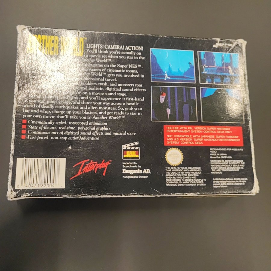 Another World Super Nintendo SNES PAL Komplett Köp på Tradera