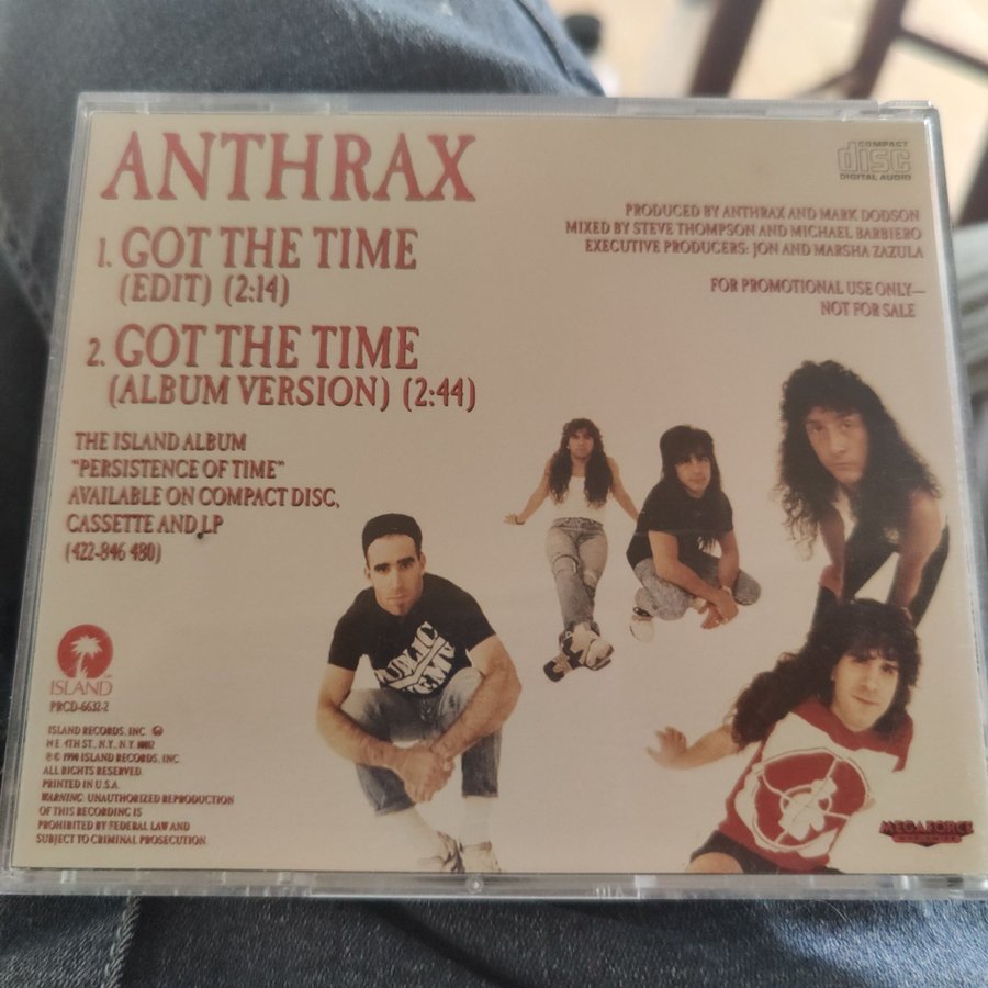 英国盤CD ANTHRAX / Got The Time Anthrax – Got The Time – Vinyl (7