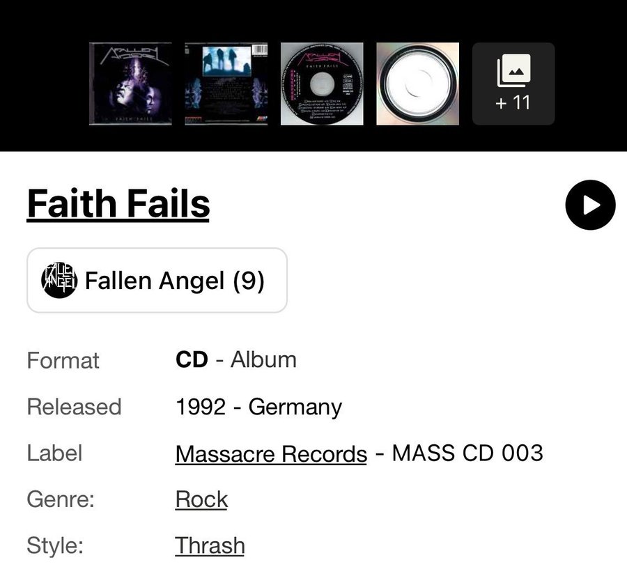 CD* trash hardcore * Fallen Angel - Faith Fail.. | Köp på Tradera