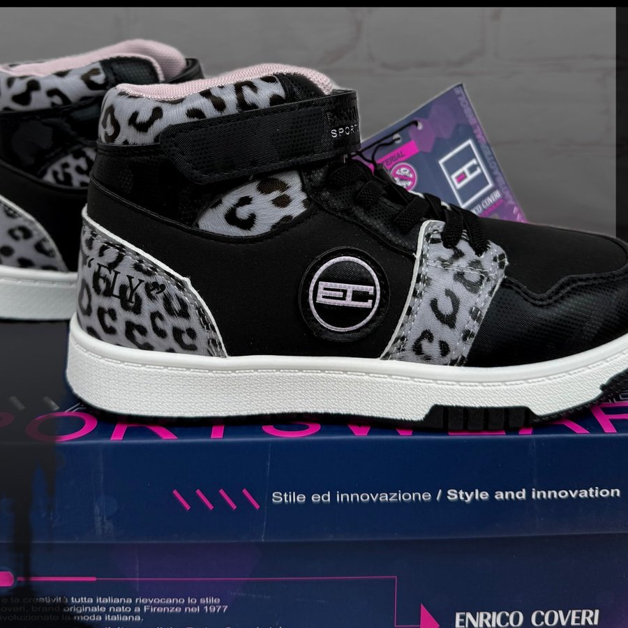 Enrico Coveri Sneakers, svart/leopard, 33 Köp på Tradera