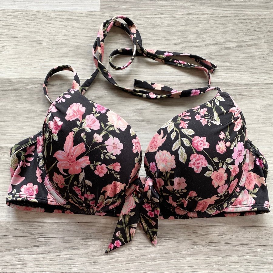 Pink Hm Super Push Up Bh Så Snygg H&M Rosa Svart Bh Bikiniöverdel