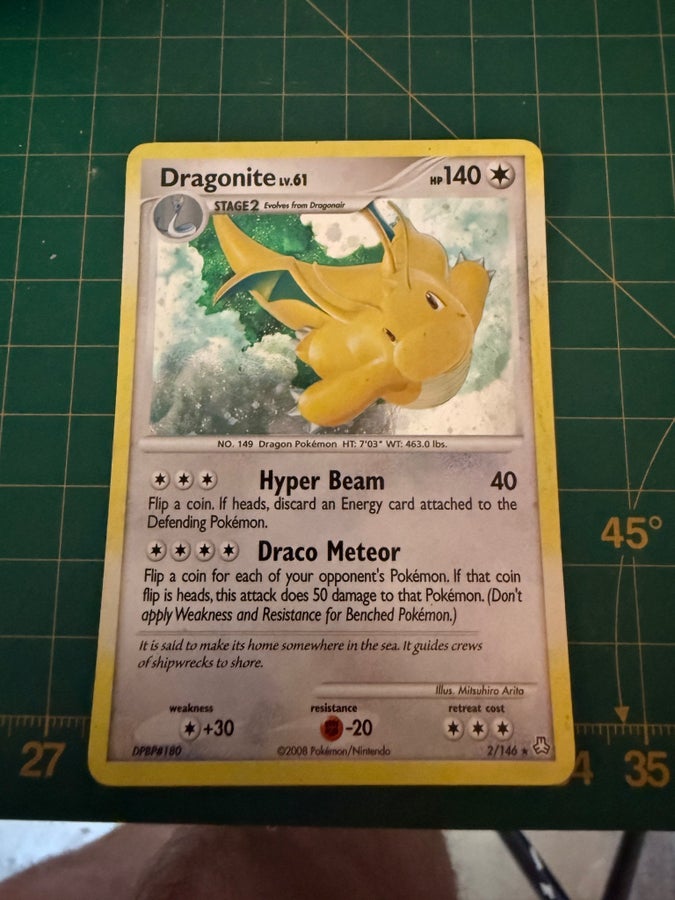 pokemon single card legends awakened - 002/146 : dragonite 2008 DP NATIONAL CHAMPIONSHIPS STAFF DRAGONIT lowpopping Colorless Colorless Dragonite LV.61 2/146 from Legends