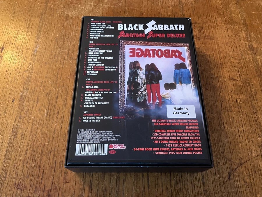 BLACK SABBATH Sabotage 4-CD BOX Set Super Delux.. | Köp på Tradera