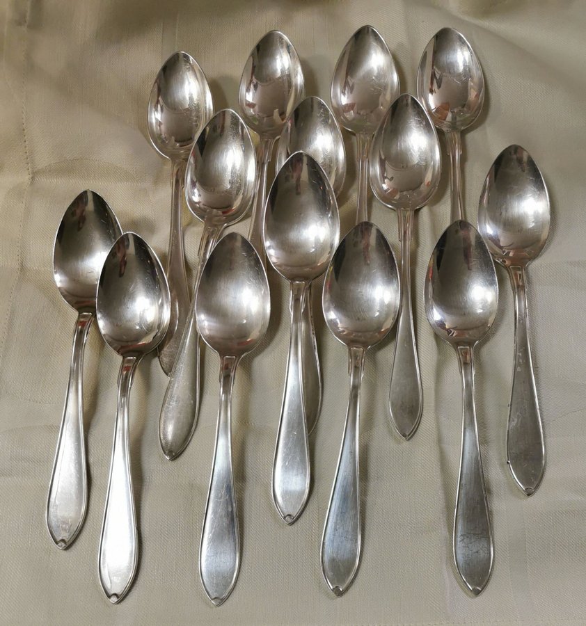14 Nysilver Skedar Likt Svensk Spets Ns Prim 444052137 Kop Pa Tradera