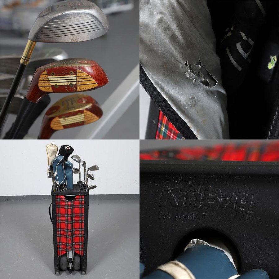 Golfvagn med bag & golfklubbo.. Köp från Auktionsbyra på Tradera (578280302)