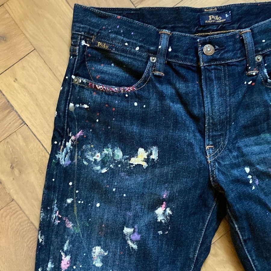 POLO RALPH LAUREN 　BOYFRIEND　26 Polo Ralph Lauren Women's Size 26 Blue Astor Slim Boyfriend
