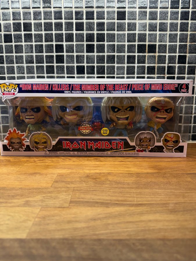 Funko Pop Iron Maiden Glow 4-Pack | POP! IRON MAIDEN (GLOW) 4-PACK – le Comptoir du Geek