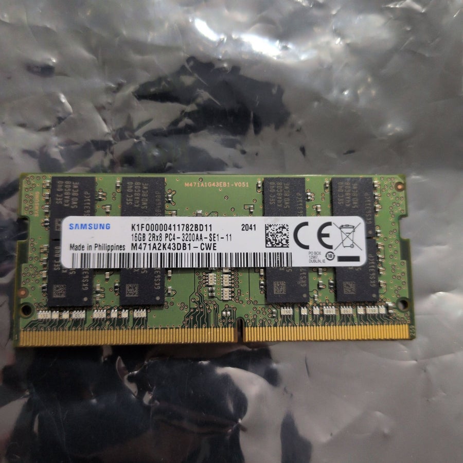 Samsung RAM 16GB 2Rx8 PC4-3200AA-SE1-11 SODIMM | Köp på Tradera