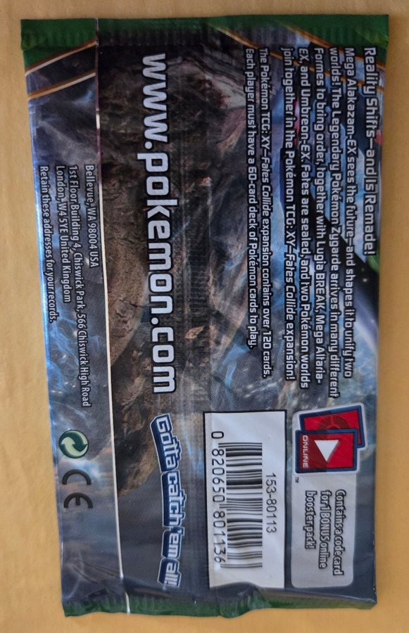 Pokemon XY Fates Collide Booster Pack | Kp p Tradera (727443713)