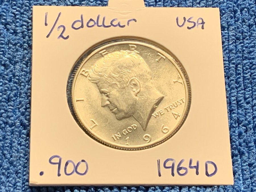 1 2 Half Dollar 1964d Silvermynt Usa Kop Pa Tradera 1 2 Half Dollar 1964d Silvermynt Usa Kop Pa Tradera