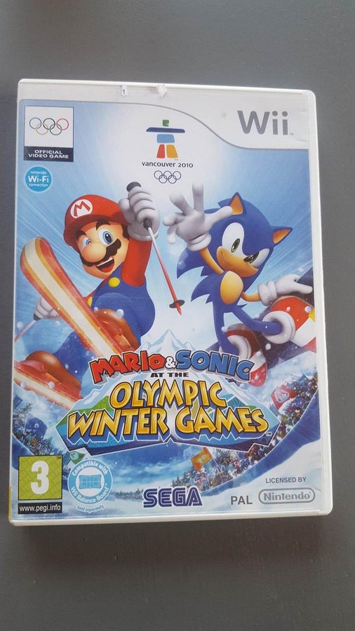 Nintendo Game Wii Winter Sports Mario Sonic At The Winter Olympic