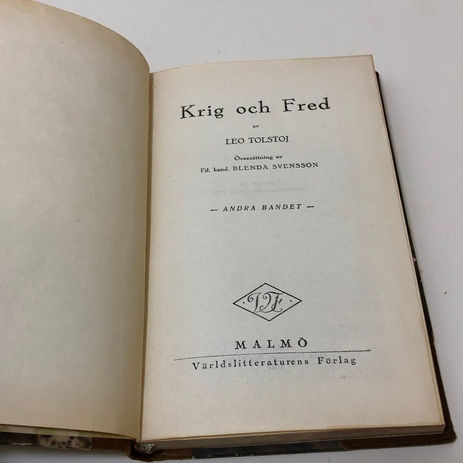 Se produkter som liknar Krig Och Fred Av Leo Tolstoj .. på Tradera