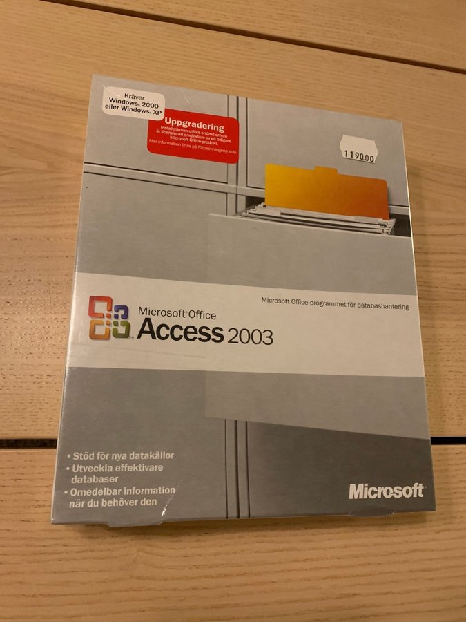 Microsoft Office Access 2003 (Ny/inplastad) | Köp på Tradera
