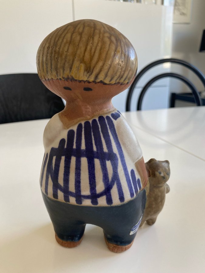 Gustavsberg LisaLarson Ungar Malin マリン Vintage Lisa Larson Malin Gustavsberg Sweden Boy Teddy Bear