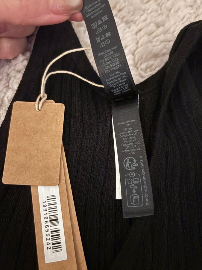 Skims Sheer Knit Plunge Mini Dress strl 36 | Kp p Tradera (733112152)