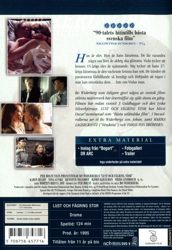 DVD Lust och f gring stor Bo Widerberg 1995 Beg