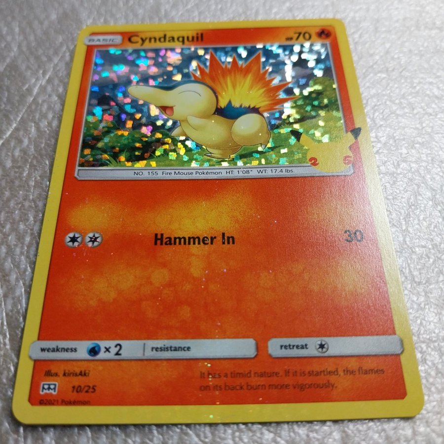 Cyndaquil Holo - McDonald's Collection 2021 Pokémon card 10/25