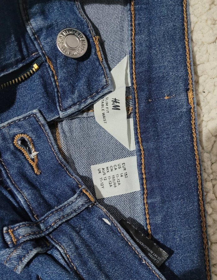 Barn junior Jeans fr n H M storlek 152 slimfit K p p Tradera