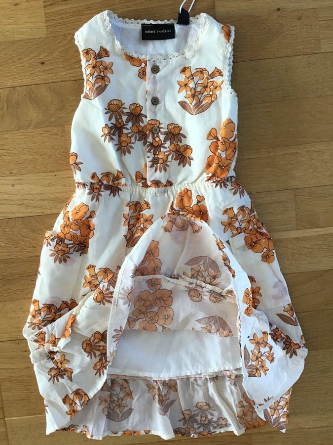 【新品】mini rodini roses woven dress 92/98 Roses Woven Dress Pink | Mini Rodini