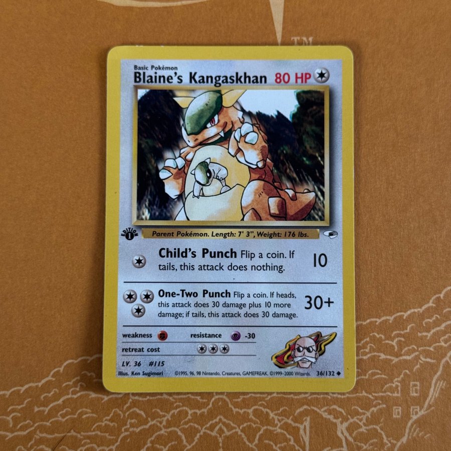 1st Edition - Blaine's Kangaskhan - 36/132 - Gy.. | Kp p Tradera  (728318098)