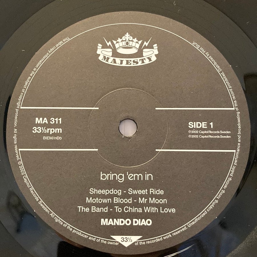 Mando Diao / Bring 'Mm In LPレコード Mando Diao – Bring 'Em In