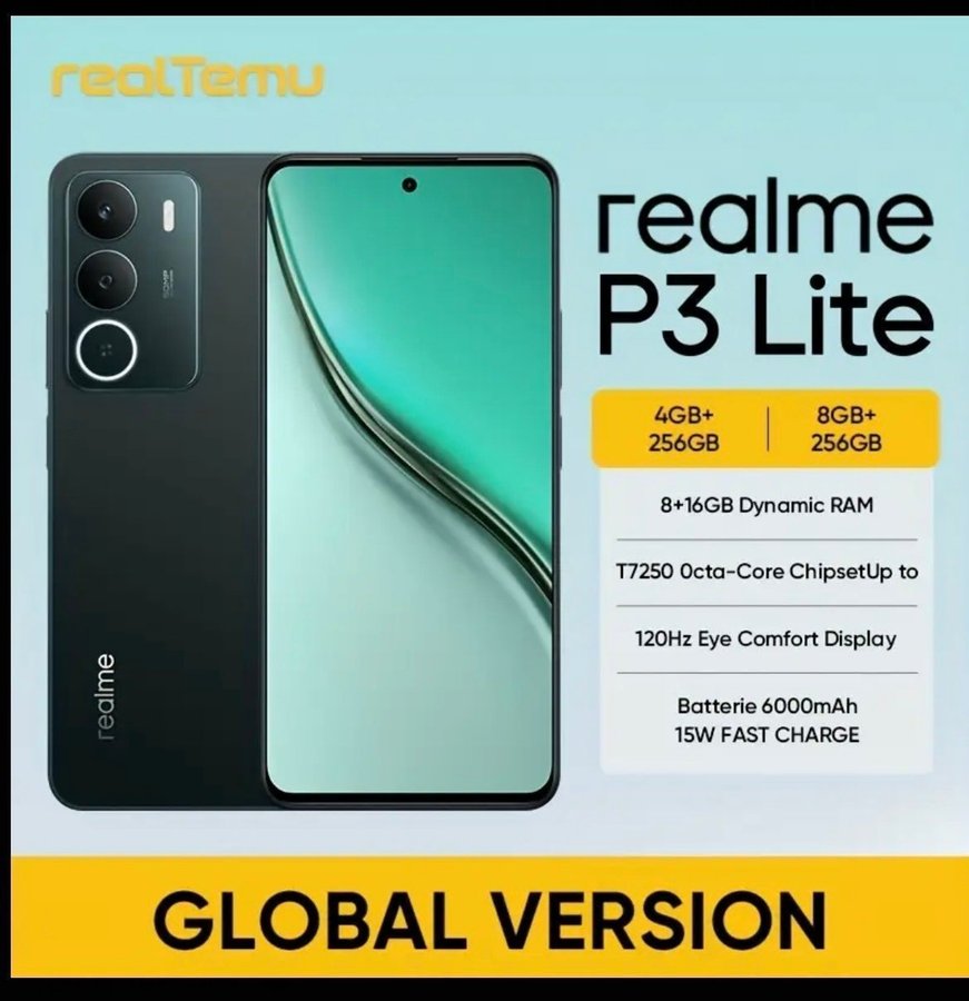 realme P3 Lite, Grön,Global Version, 8GB+256GB,.. | Köp på Tradera