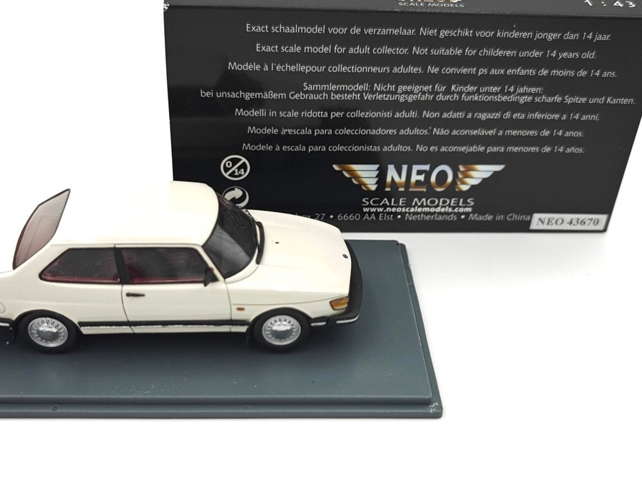 Saab Neo 90 Silver 1985 - Miniature 1/43 - NEO 43673 - Résine - Neuf