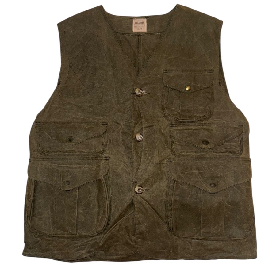 1990s | Filson | hunting vest | tin cloth | wax.. | Köp på Tradera