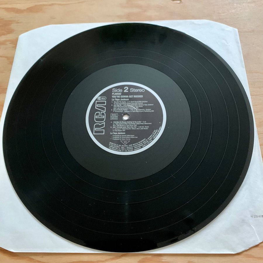 LA TOYA JACKSON • YOU’RE GONNA GET ROCKED • EX++ • 1988 • ORIGINAL LP