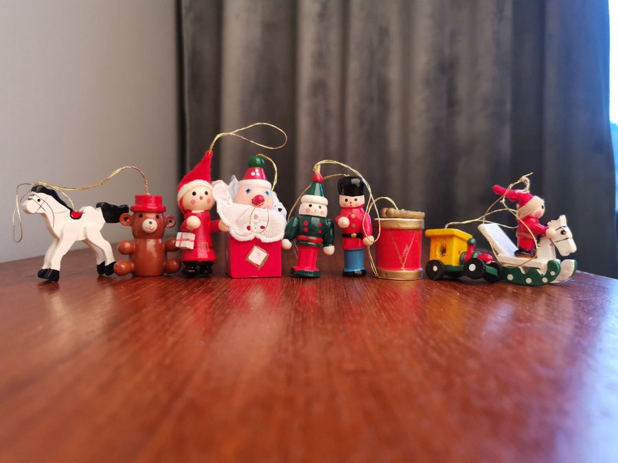 Retro julgranspynt i trä Julpynt Jul Vintage .. Köp på Tradera